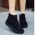 Black Stylish Suede Winter Ankle Boots with Warm Plush Interior
