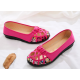 Vibrant Pink Casual Shoes with Embroidered Insole image