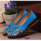 Vibrant Blue Casual Shoes with Embroidered Insole image