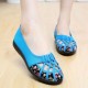 Vibrant Blue Casual Shoes with Embroidered Insole image