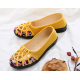 Vibrant Yellow Casual Shoes with Embroidered Insole image