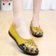 Vibrant Yellow Casual Shoes with Embroidered Insole image