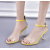 New Transparent Thick Heel women Sandal - Yellow