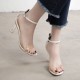 New Transparent Thick Heel Women Sandal - Cream