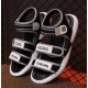 New Velcro Flat Bottom Women Sandals-Black