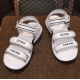 New Velcro Flat Bottom Women Sandals-White