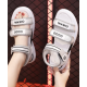 New Velcro Flat Bottom Women Sandals-White