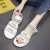 New Velcro Flat Bottom Women Sandals-White