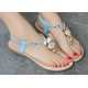 New style Flip Flops Flat Bottom Sandal-Blue