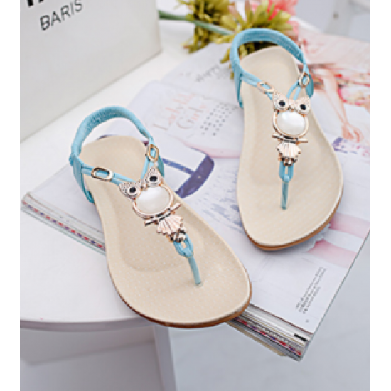 New style Flip Flops Flat Bottom Sandal-Blue