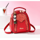 New Glitter Portable Sequins With Bear Backpack - Red