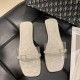 New Transparent Flat Bow Women Slippers - WHITE image