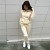 Trending Hoodie Style Sport Wear Two Piece TrackSuit  - Cream