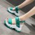 Modern Chunky Platform Green Sandals with Fashion Strap and Heart Motif