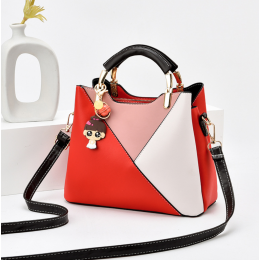 Cross-border Leather Shoulder Handbag-Red