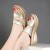 Roman Style Slip On Golden Color Sandals