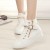 White Side Zipper Breathable Casual Sneakers