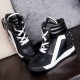 New Fashion Black Wedge Sneakers image