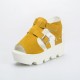 High Heel Flip Flop Yellow Casual Wedge Sandals image