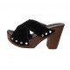 Block Studded High Heels Black Sandals image