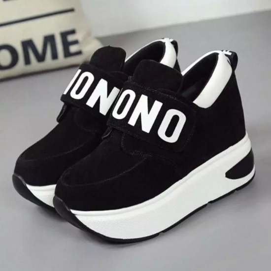 Women Elegant Casual Sport Wedge Shoes - Black image