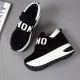 Women Elegant Casual Sport Wedge Shoes - Black image