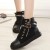 Black Side Zipper Breathable Casual Sneakers