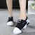 Round Toe Canvas Black Casual Sneakers