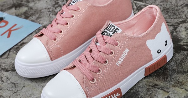 Light pink canvas shoes best sale