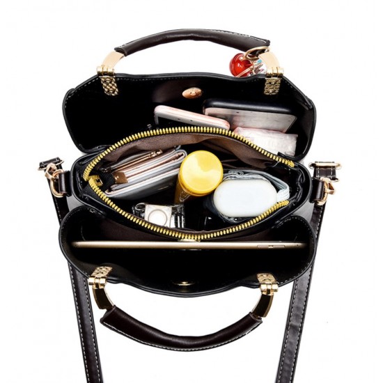 Cross-border Leather Shoulder Handbag-Black image