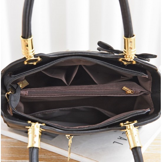 Pure Leather Women Stereotypes Handbag-Black image