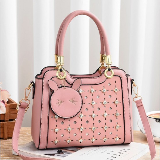 Pure Leather Women Stereotypes Handbag-Pink image
