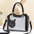 Pure Leather Women Fashionable Shuolderbag-Black