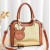 Pure Leather Women Fashionable Shuolderbag-Brown