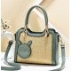 Pure Leather Women Fashionable Shuolderbag-Green image