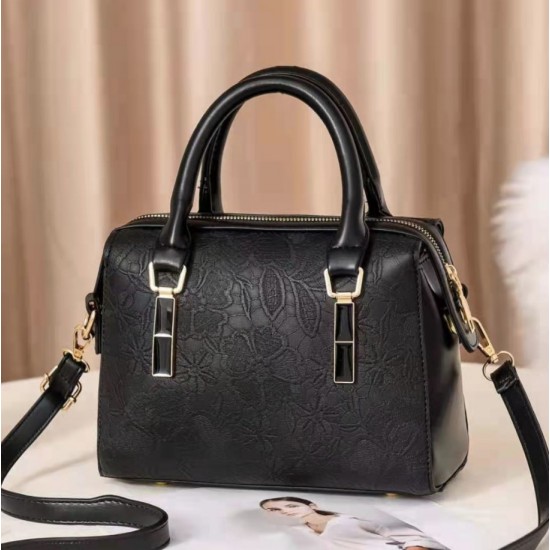 Latest Style Pure Leather Women Shuolderbag-Black image