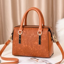 Latest Style Pure Leather Women Shuolderbag-Brown