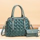 Luxury Sequin Two Piece Handbag Set-Green image