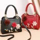 New Fashion Flower Large Capacity Messenger Bags Handbags-Red image