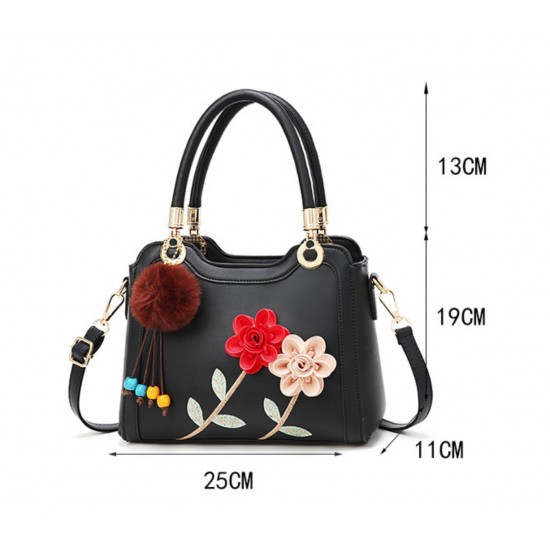 New Fashion Flower Large Capacity Messenger Bags Handbags-Grey image