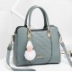 Trending Style Leather Shoulder Handbag-Green image