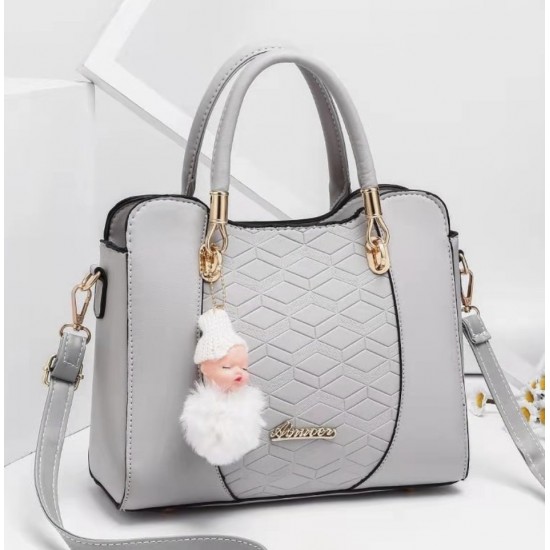 Trending Style Leather Shoulder Handbag-Cream image