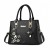 New Fashion Flower Printed Messenger Bags Handbags-Black