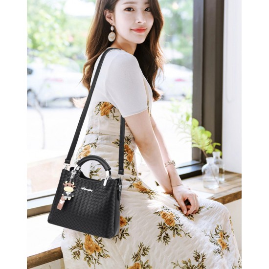 Simple Casual Ladies Shoulder Bags Handbags-Black image