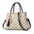 Designer Pattern Brown Shoulder Bag or Handbag-White