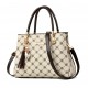 Designer Pattern Brown Shoulder Bag or Handbag-White image