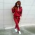 Trending Hoodie Style Sport Wear Two Piece TrackSuit  - Red