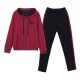 Hoodie Style Two Piece TrackSuit  - Red | image