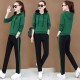 Hoodie Style Two Piece TrackSuit - Green image