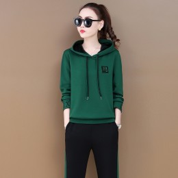 Hoodie Style Two Piece TrackSuit  - Green